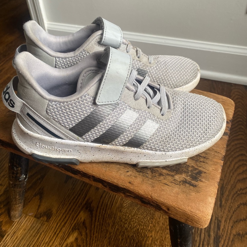 Adidas Kids Light Gray Sneakers